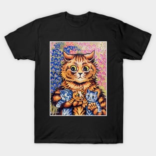 Cat with Kittens : A Louis Wain Art Print T-Shirt